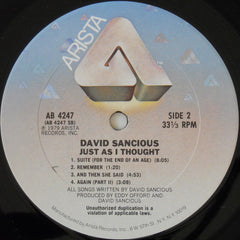 David Sancious - Just As I Thought (Vinyl) Image