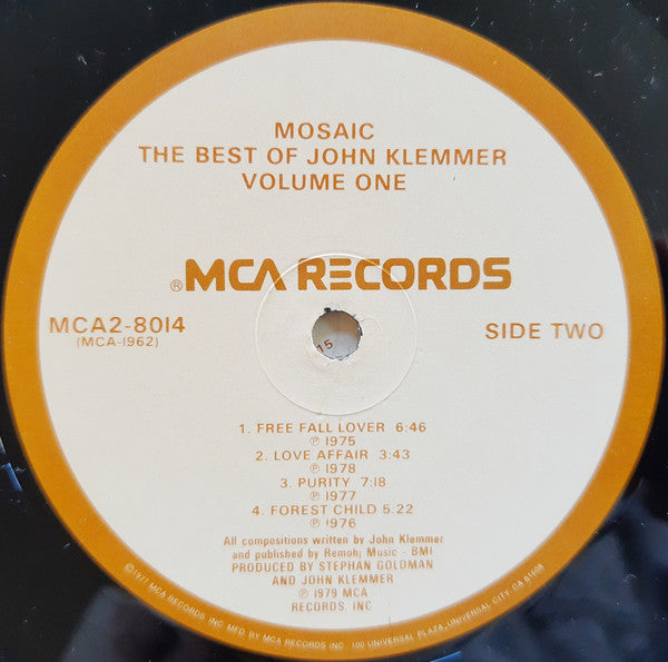 John Klemmer - Mosaic - The Best Of John Klemmer Volume One (Vinyl) (2 LP) Image