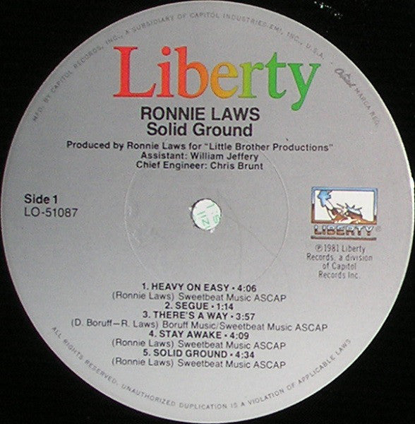 Ronnie Laws - Solid Ground (Vinyl) Image