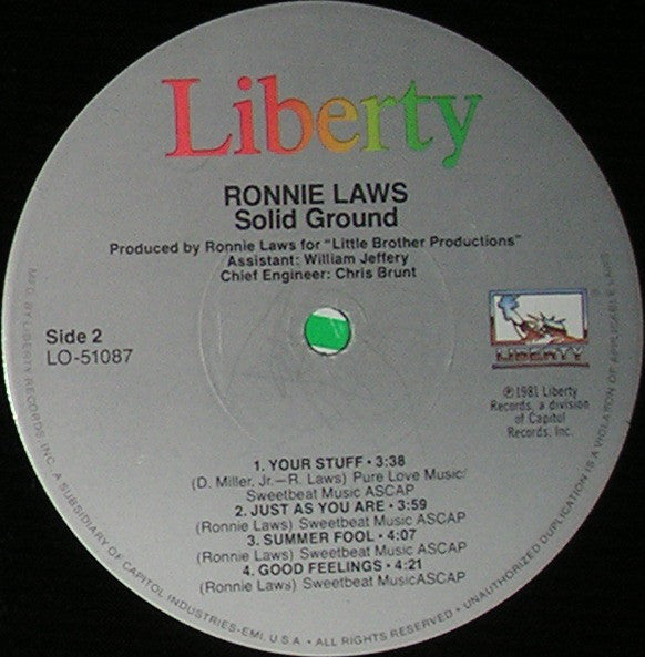 Ronnie Laws - Solid Ground (Vinyl) Image