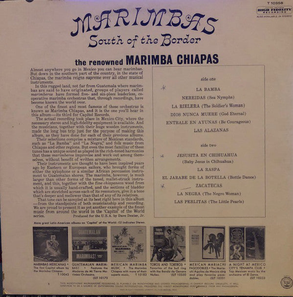 La Marimba Chiapas - Marimbas South Of The Border (Vinyl) Image