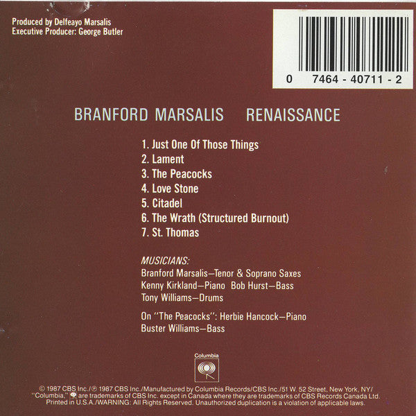 Branford Marsalis - Renaissance (CD) Image