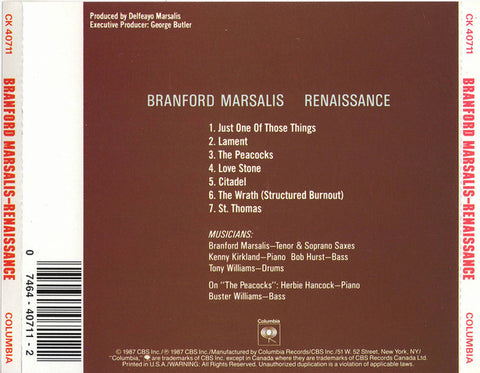 Branford Marsalis - Renaissance (CD) Image