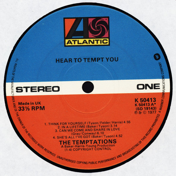 Temptations, The - Hear To Tempt You (Vinyl) Image