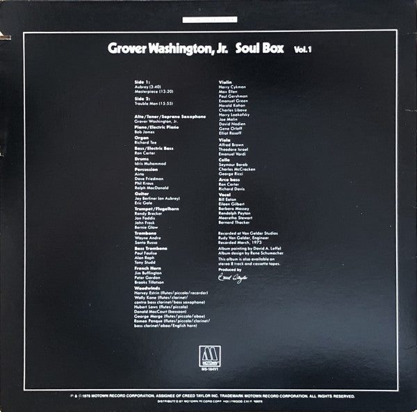 Grover Washington, Jr. - Soul Box Vol. 1 (Vinyl) Image