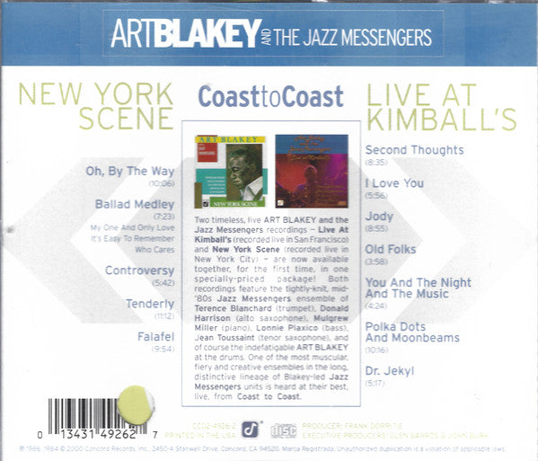 Art Blakey & The Jazz Messengers - Coast To Coast (CD) (2 CD) Image