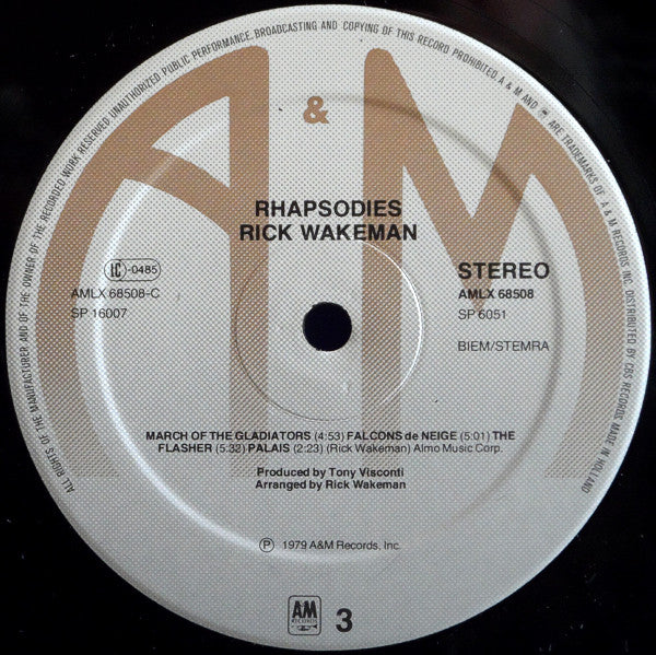 Rick Wakeman - Rhapsodies (Vinyl) (2 LP) Image