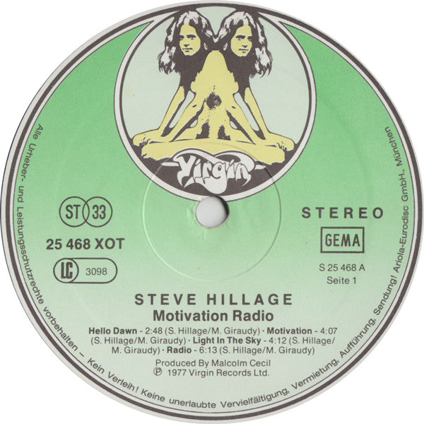 Steve Hillage - Motivation Radio (Vinyl) Image