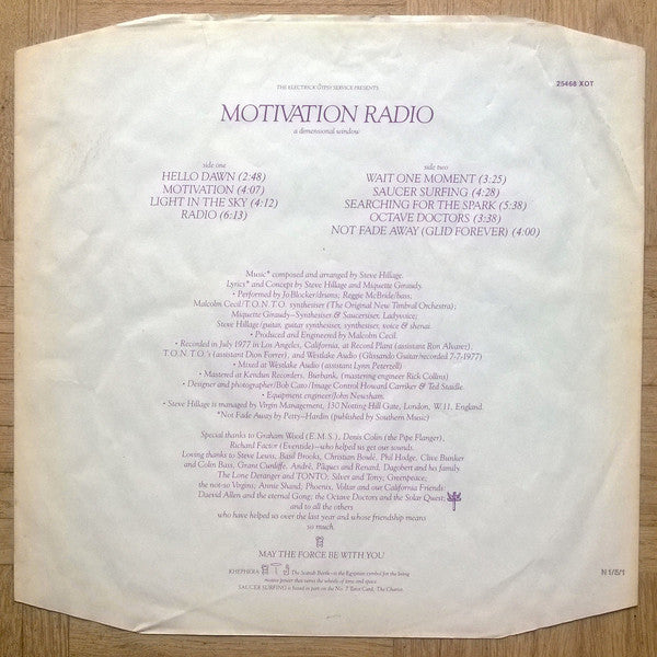 Steve Hillage - Motivation Radio (Vinyl) Image