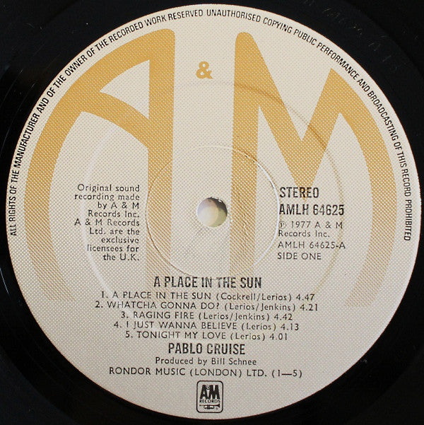 Pablo Cruise - A Place In The Sun (Vinyl) Image