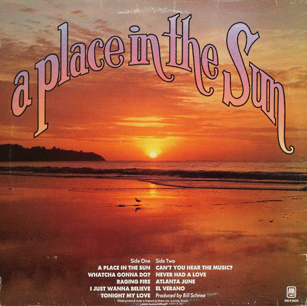 Pablo Cruise - A Place In The Sun (Vinyl) Image