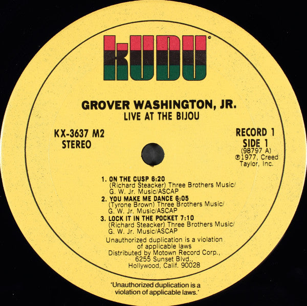 Grover Washington, Jr. - Live At The Bijou (Vinyl) (2 LP) Image