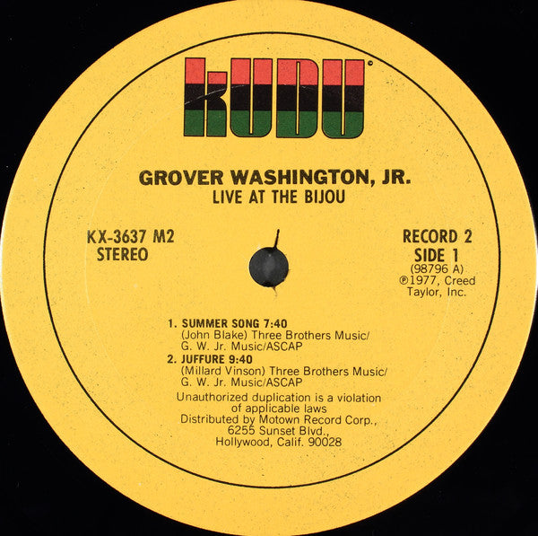 Grover Washington, Jr. - Live At The Bijou (Vinyl) (2 LP) Image