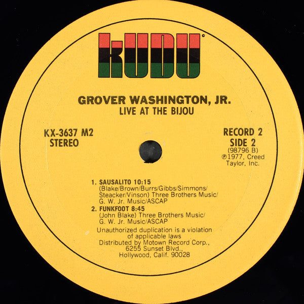 Grover Washington, Jr. - Live At The Bijou (Vinyl) (2 LP) Image