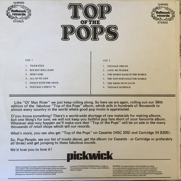 Top Of The Poppers, The - Top Of The Pops Vol. 36 (Vinyl) Image