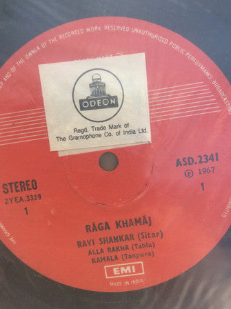 Ravi Shankar - RÄgÄ KhamÄj â€¢ RÄga LalÄ«t (Vinyl) Image