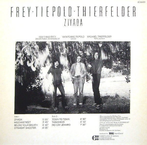 Matthias Frey Â· Wolfgang Tiepold Â· Michael Thierfelder - Ziyada (Vinyl) Image