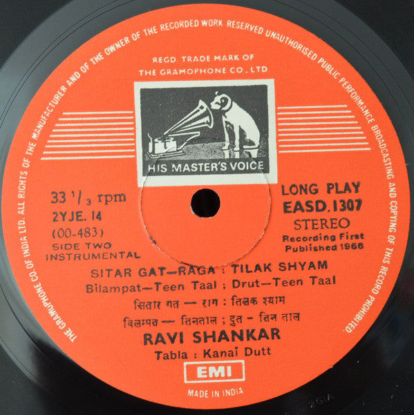 Ravi Shankar - Raga. Tilak-Shyam / Abhogi-Kanada (Vinyl) Image