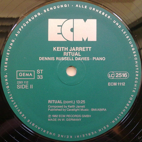 Keith Jarrett, Dennis Russell Davies - Ritual (Vinyl) Image