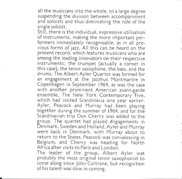 Albert Ayler And Don Cherry - Vibrations (CD) Image