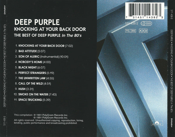 Deep Purple - Knocking At Your Back Door: The Best Of Deep Purple In The 80's (CD) Image