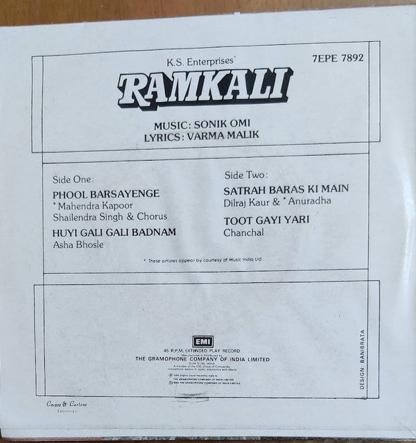 Sonik-Omi - Ramkali (45-RPM) Image