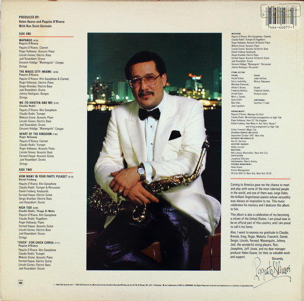 Paquito D'Rivera - Celebration (Vinyl) Image