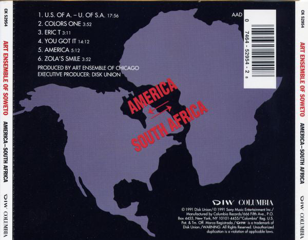 Art Ensemble Of Chicago, The With Amabutho - Art Ensemble Of Soweto: America - South Africa (CD) Image
