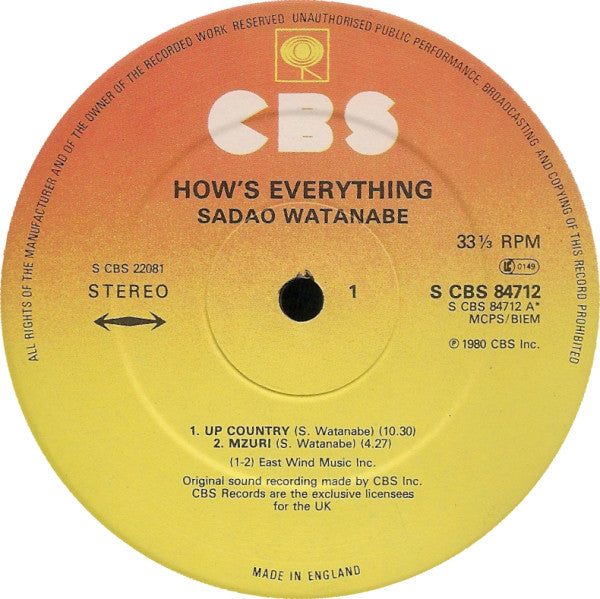 Sadao Watanabe - How's Everything (Vinyl) (2 LP) Image