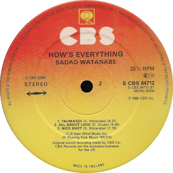 Sadao Watanabe - How's Everything (Vinyl) (2 LP) Image
