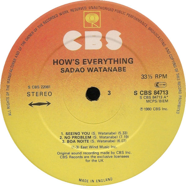 Sadao Watanabe - How's Everything (Vinyl) (2 LP) Image