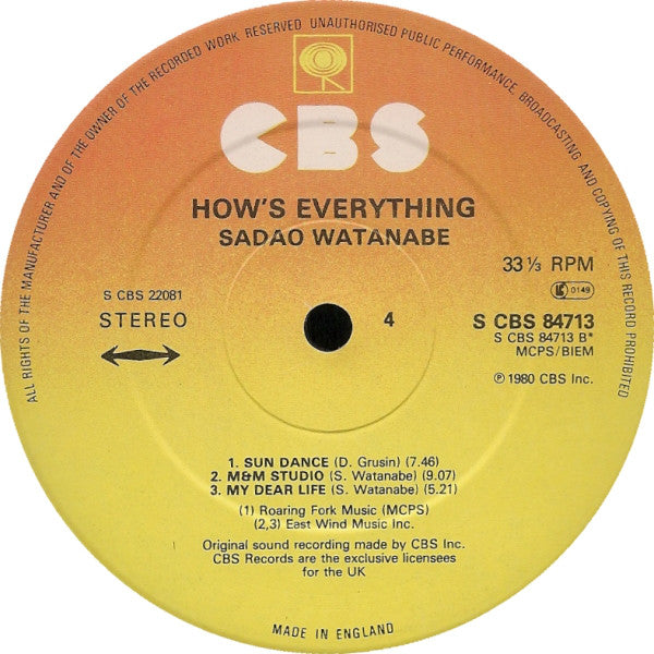 Sadao Watanabe - How's Everything (Vinyl) (2 LP) Image