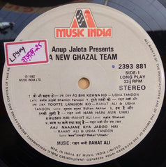 Rahat Ali & Usha Tondon - Anup Jalota Present A New Ghazal Team (Vinyl) Image