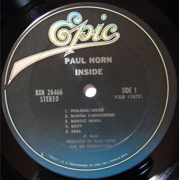 Paul Horn - Inside (Vinyl) Image