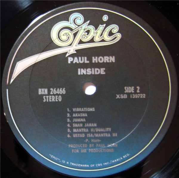 Paul Horn - Inside (Vinyl) Image