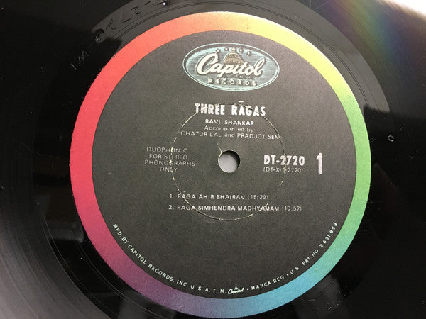 Ravi Shankar - Three RÄgas (Vinyl) Image