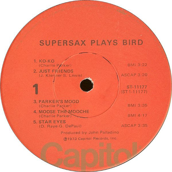 Supersax - Supersax Plays Bird (Vinyl) Image