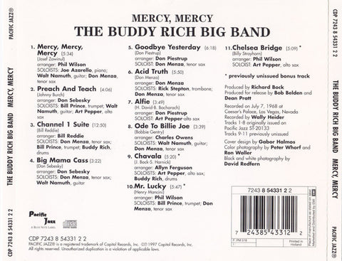 Buddy Rich Big Band - Mercy Mercy (CD) Image