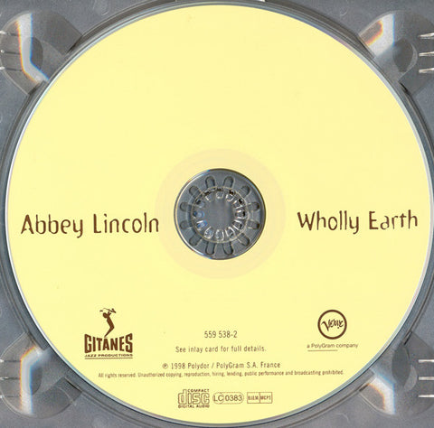 Abbey Lincoln - Wholly Earth (CD) Image