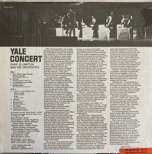 Duke Ellington And His Orchestra - Yale Concert (Vinyl) Image