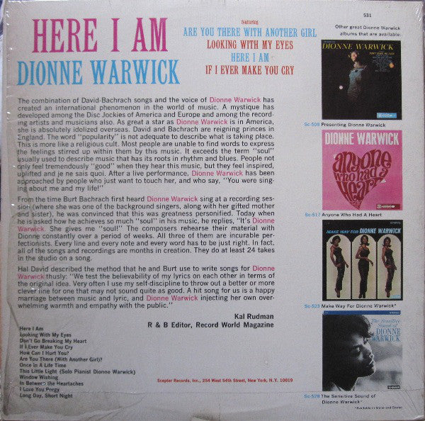 Dionne Warwick - Here I Am (Vinyl) Image