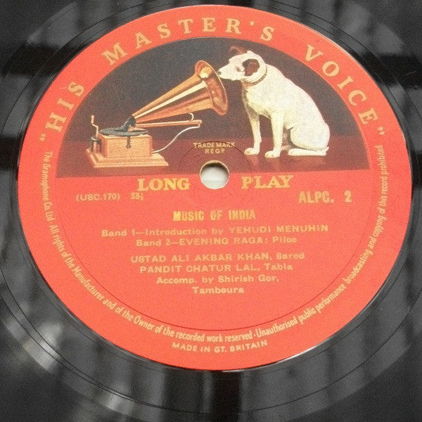 Ali Akbar Khan, Chatur Lal - Music Of India (Morning And Evening Ragas) (Vinyl) Image