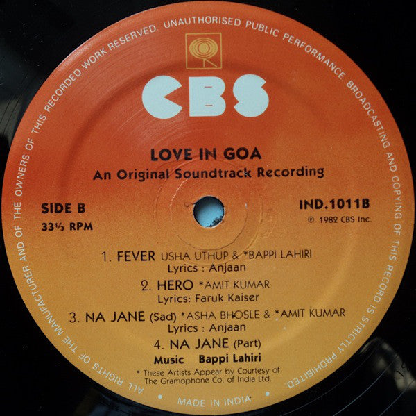 Bappi Lahiri - Love In Goa (Vinyl) Image