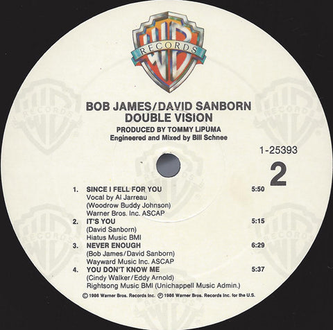 Bob James, David Sanborn - Double Vision (Vinyl) Image