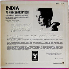 Christobel Weerasinghe - India - Its Music And Its People (Vinyl) Image