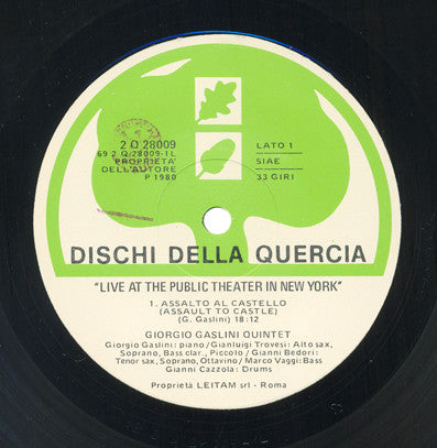 Giorgio Gaslini Quintet - Live At The Public Theater In New York (Vinyl) (2 LP) Image