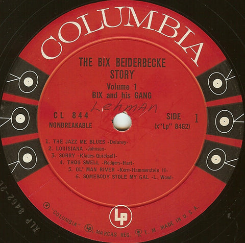 Bix Beiderbecke - The Bix Beiderbecke Story: Vol. 1 - Bix And His Gang (Vinyl) Image