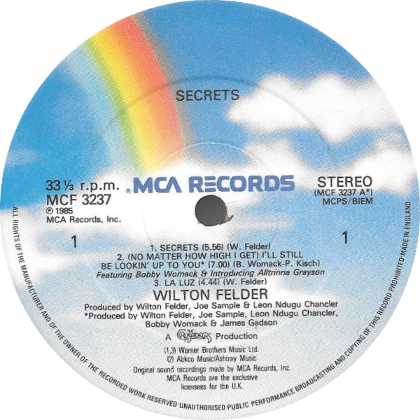 Wilton Felder Featuring Bobby Womack - Secrets (Vinyl) Image