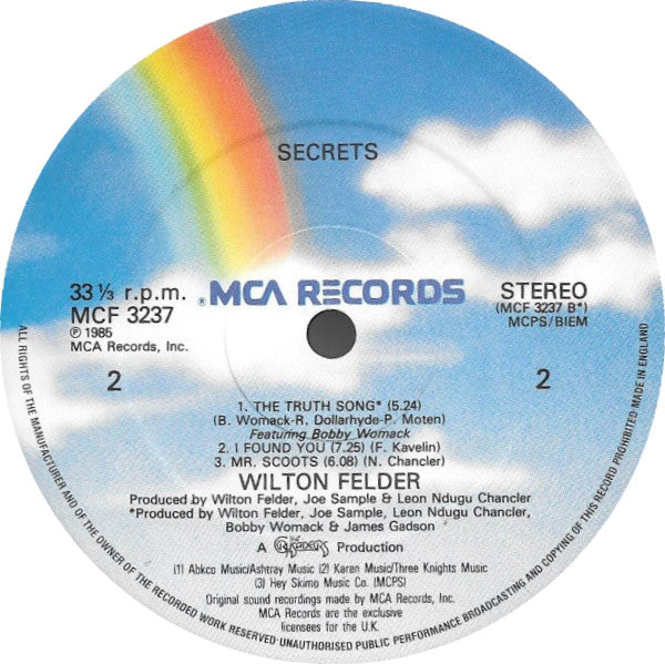 Wilton Felder Featuring Bobby Womack - Secrets (Vinyl) Image