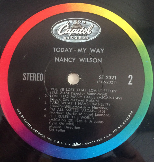 Nancy Wilson - Today - My Way (Vinyl) Image